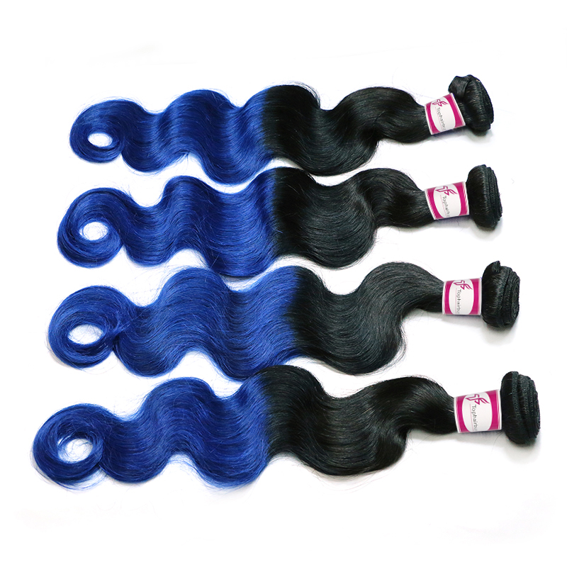 blue hair extensions human hair