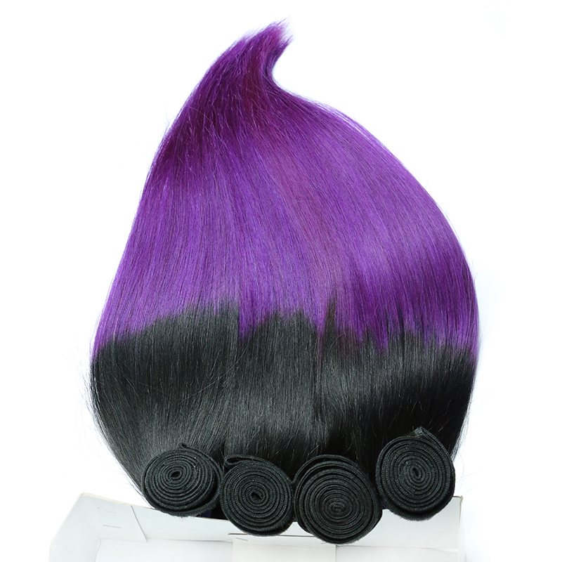 Purple Ombre Hair Brazilian Straight Ombre Color Hair 1b Purple